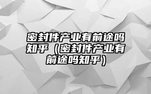 密封件產(chǎn)業(yè)有前途嗎知乎（密封件產(chǎn)業(yè)有前途嗎知乎）