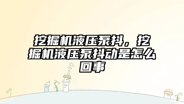 挖掘機液壓泵抖，挖掘機液壓泵抖動是怎么回事