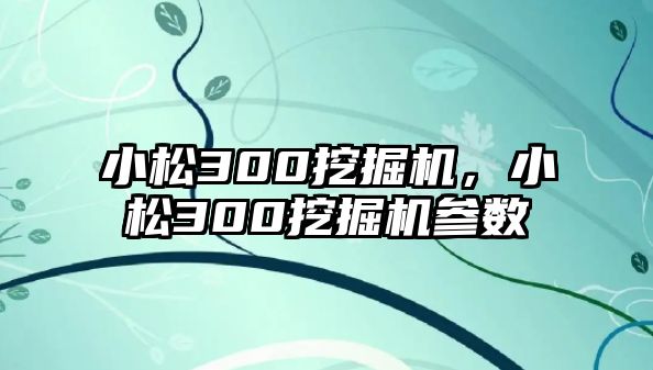 小松300挖掘機(jī)，小松300挖掘機(jī)參數(shù)