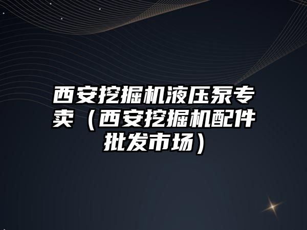 西安挖掘機液壓泵專賣（西安挖掘機配件批發(fā)市場）