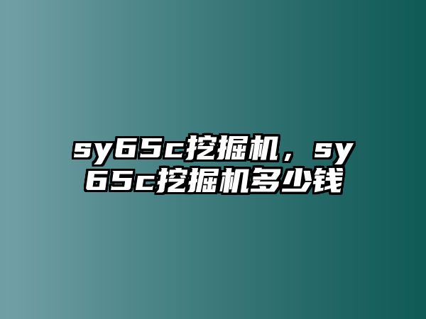 sy65c挖掘機(jī)，sy65c挖掘機(jī)多少錢