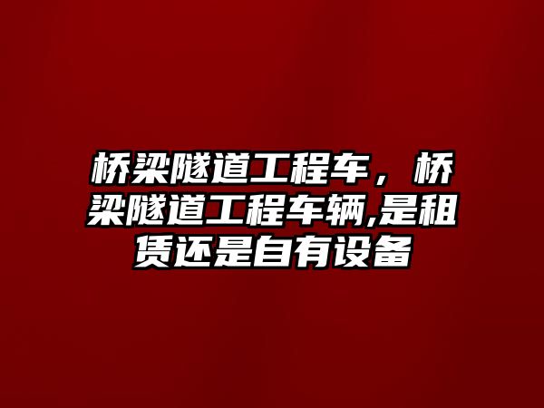 橋梁隧道工程車，橋梁隧道工程車輛,是租賃還是自有設(shè)備