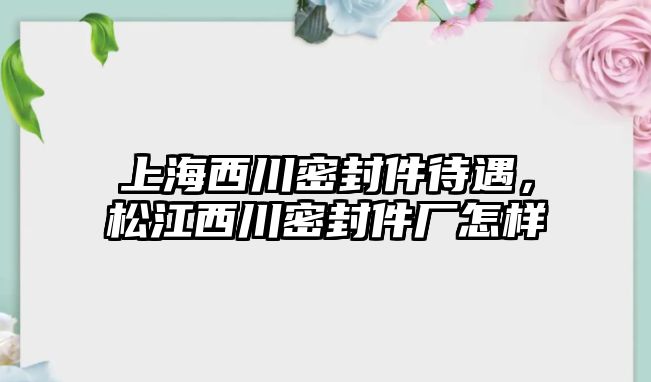 上海西川密封件待遇，松江西川密封件廠怎樣