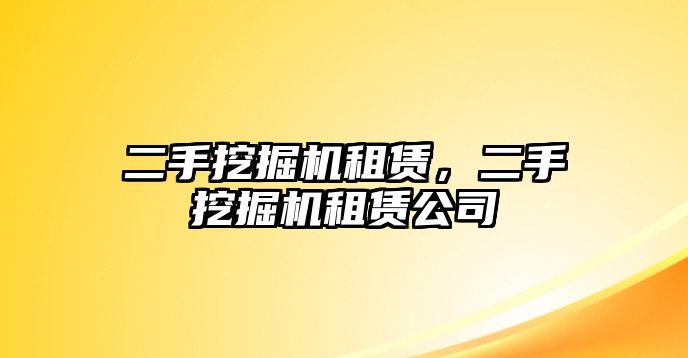 二手挖掘機(jī)租賃，二手挖掘機(jī)租賃公司