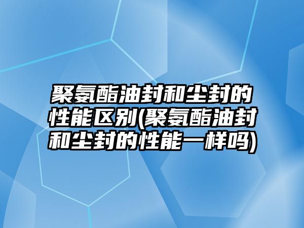 聚氨酯油封和塵封的性能區(qū)別(聚氨酯油封和塵封的性能一樣嗎)