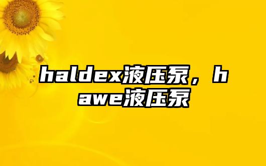 haldex液壓泵，hawe液壓泵