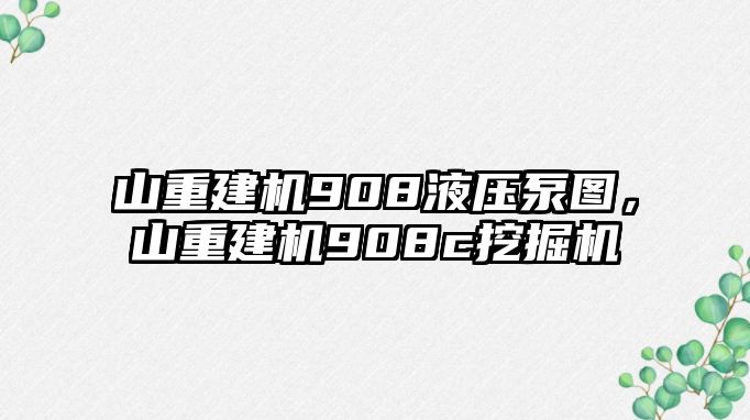 山重建機(jī)908液壓泵圖，山重建機(jī)908c挖掘機(jī)