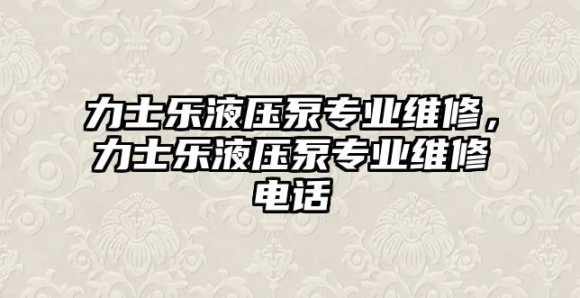 力士樂液壓泵專業(yè)維修，力士樂液壓泵專業(yè)維修電話