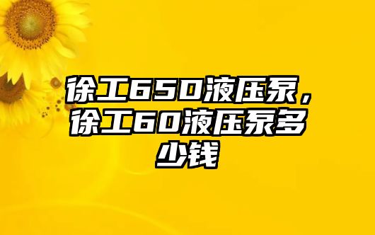 徐工65D液壓泵，徐工60液壓泵多少錢