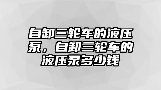 自卸三輪車的液壓泵，自卸三輪車的液壓泵多少錢