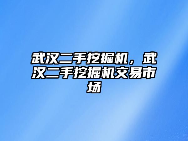 武漢二手挖掘機，武漢二手挖掘機交易市場