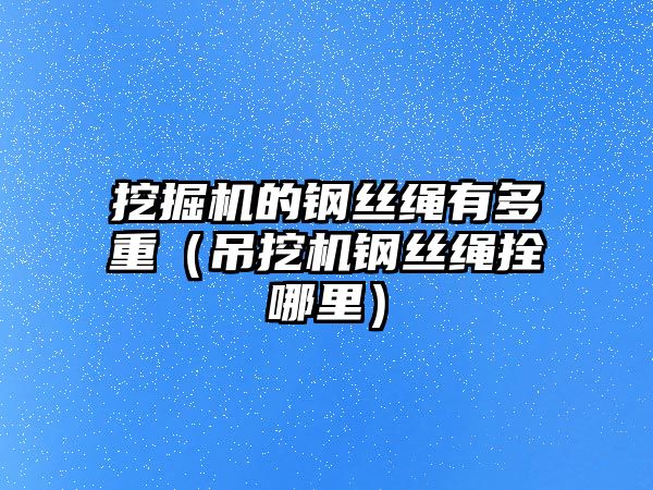 挖掘機的鋼絲繩有多重（吊挖機鋼絲繩拴哪里）