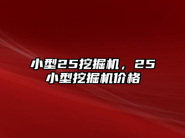 小型25挖掘機，25小型挖掘機價格