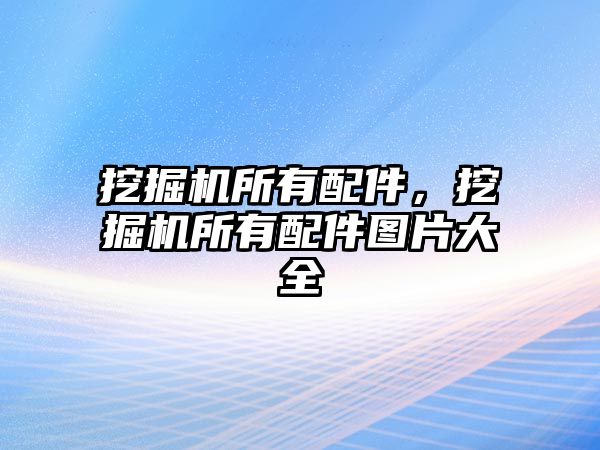 挖掘機所有配件，挖掘機所有配件圖片大全