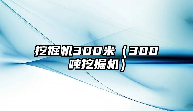 挖掘機300米（300噸挖掘機）