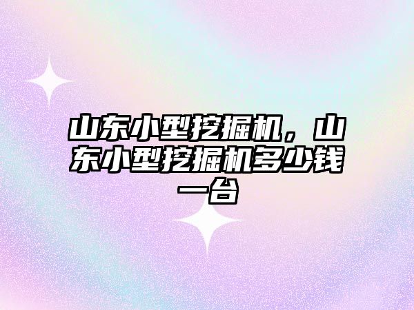 山東小型挖掘機，山東小型挖掘機多少錢一臺