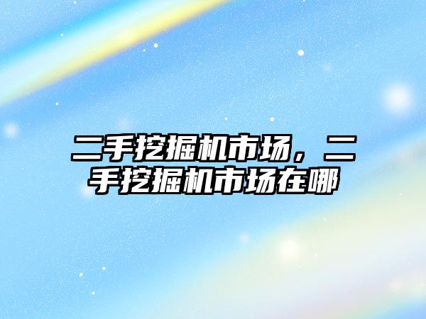 二手挖掘機市場，二手挖掘機市場在哪