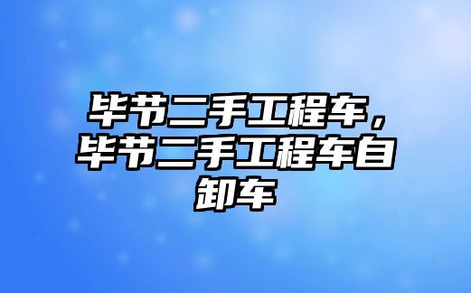 畢節(jié)二手工程車，畢節(jié)二手工程車自卸車