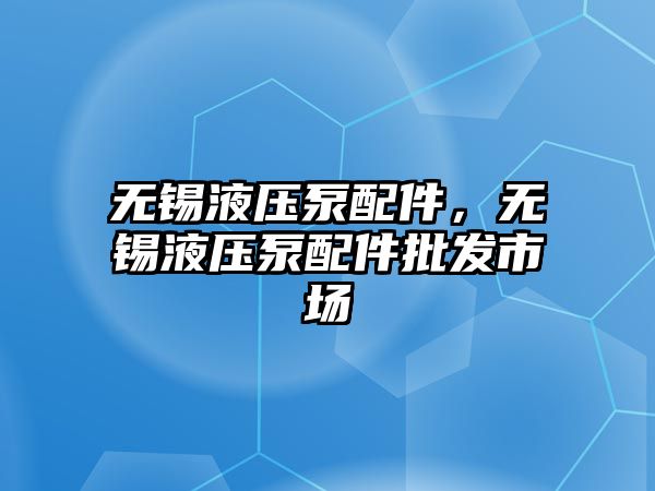 無錫液壓泵配件，無錫液壓泵配件批發(fā)市場