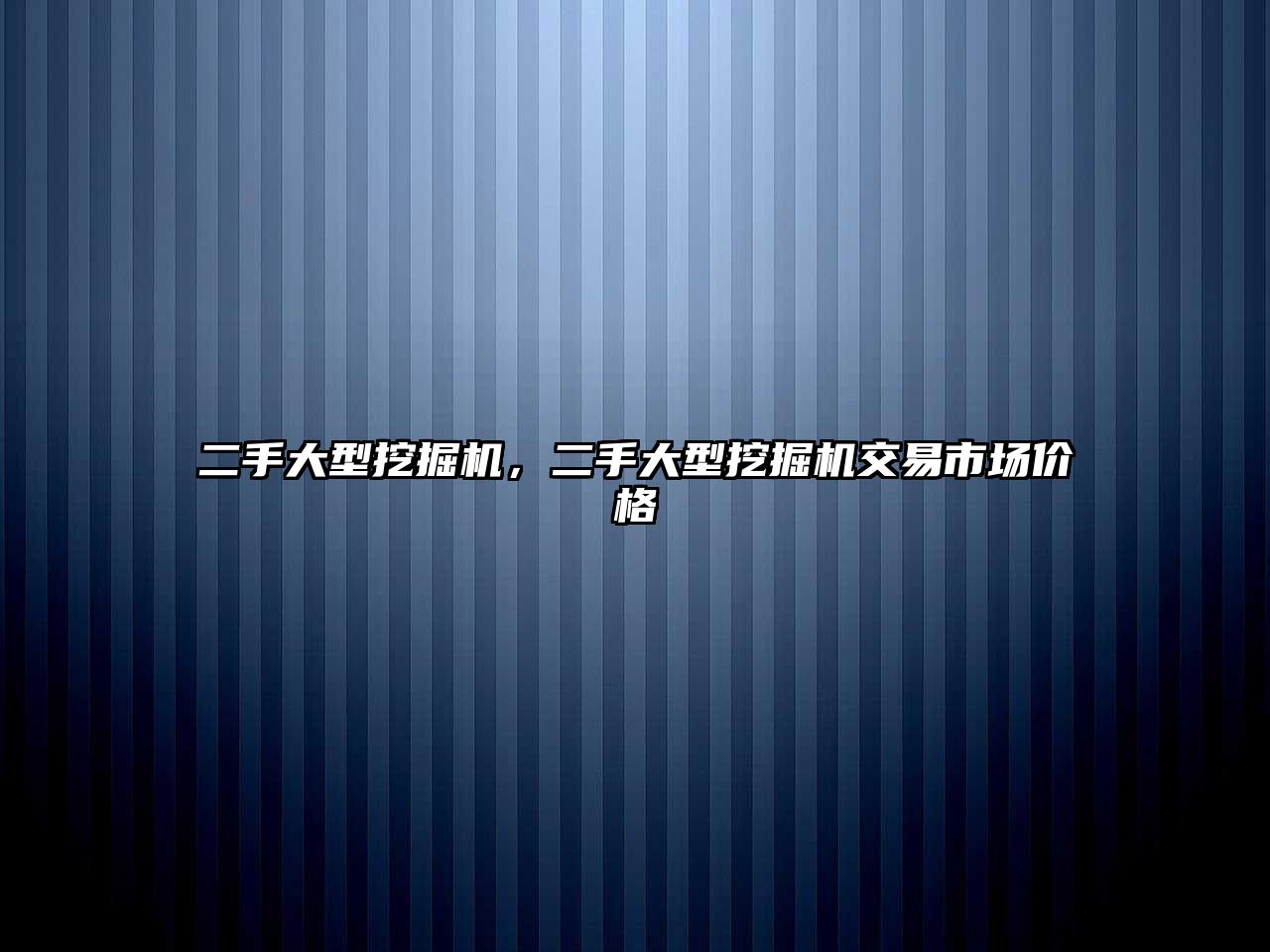 二手大型挖掘機，二手大型挖掘機交易市場價格