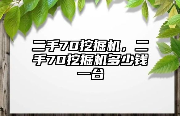 二手70挖掘機(jī)，二手70挖掘機(jī)多少錢一臺(tái)