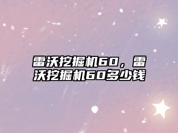 雷沃挖掘機60，雷沃挖掘機60多少錢