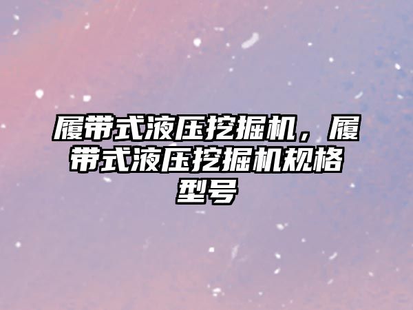 履帶式液壓挖掘機，履帶式液壓挖掘機規(guī)格型號