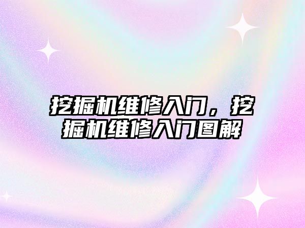 挖掘機維修入門，挖掘機維修入門圖解