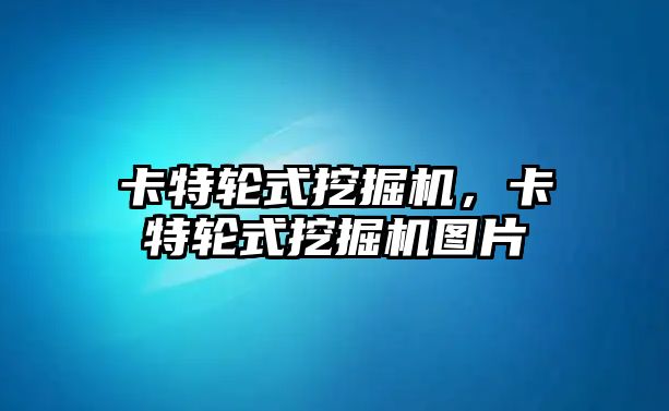 卡特輪式挖掘機，卡特輪式挖掘機圖片