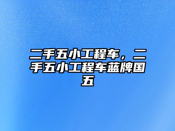 二手五小工程車，二手五小工程車藍(lán)牌國(guó)五