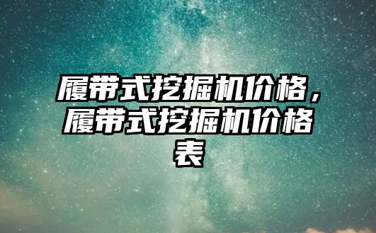 履帶式挖掘機價格，履帶式挖掘機價格表