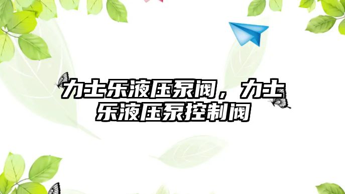 力士樂液壓泵閥，力士樂液壓泵控制閥