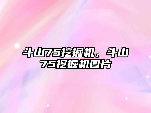 斗山75挖掘機，斗山75挖掘機圖片