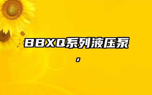 BBXQ系列液壓泵，