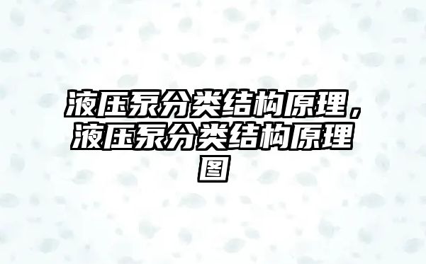 液壓泵分類結(jié)構(gòu)原理，液壓泵分類結(jié)構(gòu)原理圖