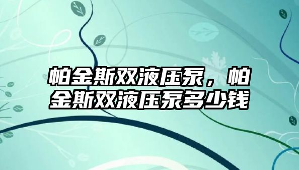 帕金斯雙液壓泵，帕金斯雙液壓泵多少錢