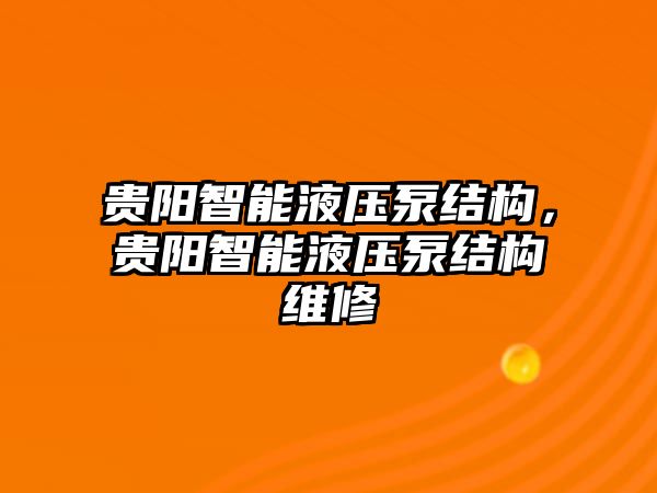 貴陽智能液壓泵結(jié)構(gòu)，貴陽智能液壓泵結(jié)構(gòu)維修