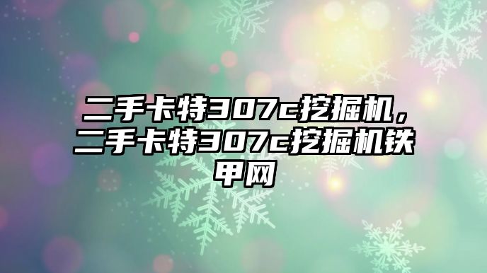 二手卡特307c挖掘機(jī)，二手卡特307c挖掘機(jī)鐵甲網(wǎng)