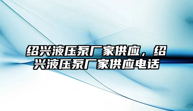 紹興液壓泵廠家供應，紹興液壓泵廠家供應電話