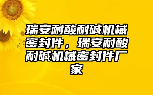 瑞安耐酸耐堿機(jī)械密封件，瑞安耐酸耐堿機(jī)械密封件廠家