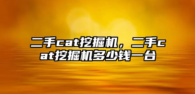 二手cat挖掘機，二手cat挖掘機多少錢一臺