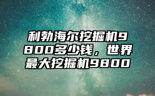 利勃海爾挖掘機(jī)9800多少錢，世界最大挖掘機(jī)9800