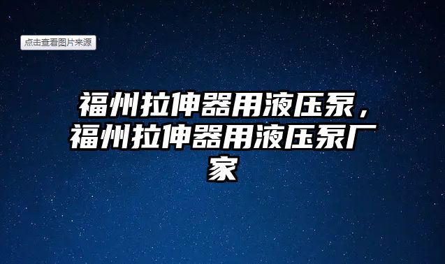 福州拉伸器用液壓泵，福州拉伸器用液壓泵廠家