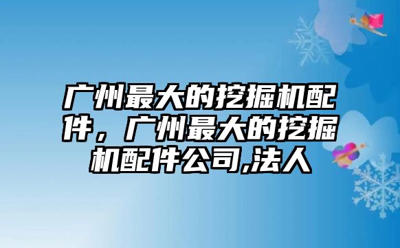 廣州最大的挖掘機配件，廣州最大的挖掘機配件公司,法人