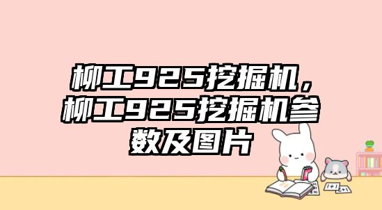 柳工925挖掘機，柳工925挖掘機參數(shù)及圖片