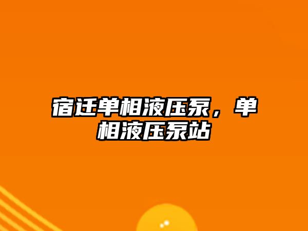 宿遷單相液壓泵，單相液壓泵站