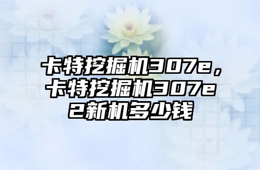 卡特挖掘機307e，卡特挖掘機307e2新機多少錢