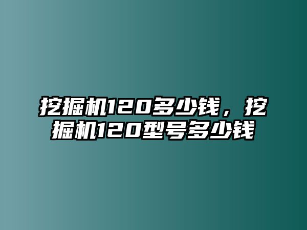 挖掘機120多少錢，挖掘機120型號多少錢