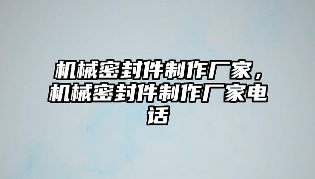 機(jī)械密封件制作廠家，機(jī)械密封件制作廠家電話