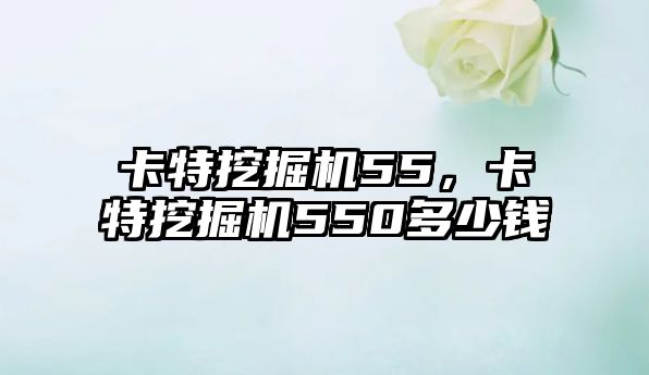 卡特挖掘機55，卡特挖掘機550多少錢